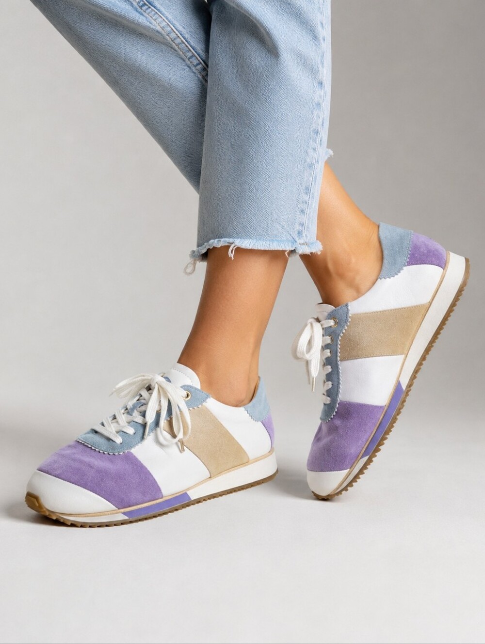 The Office of Angela Scott Multicolor Suede Leather Sneakers Size 39